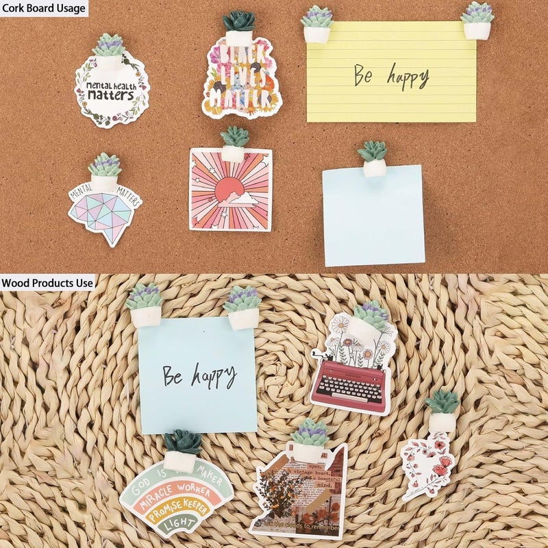 acDesign 30Pcs Decorative Pushpins Succulent Plants Thumb Tacks for Wall Hangings,Cork Board - Image 4